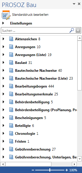 Beispiel des Platzhaltermanagements